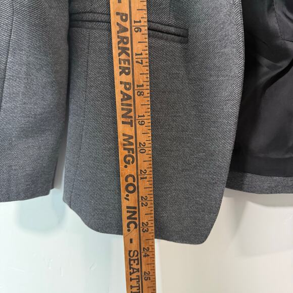 J.CREW 365 Women's Going Out Blazer Jacket Open Front Grey Black 0 Business Work - Picture 5 of 6